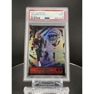 Ja'Marr Chase Rookie PSA 9 - 2021 Illusions Football #65